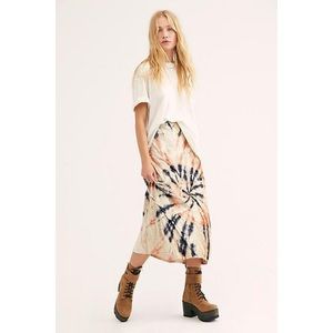 NWT Free People Serious Swagger Tie Dye Skirt S